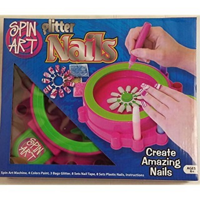 kids teens spin art glitter nails nail girl fun create amazing nails