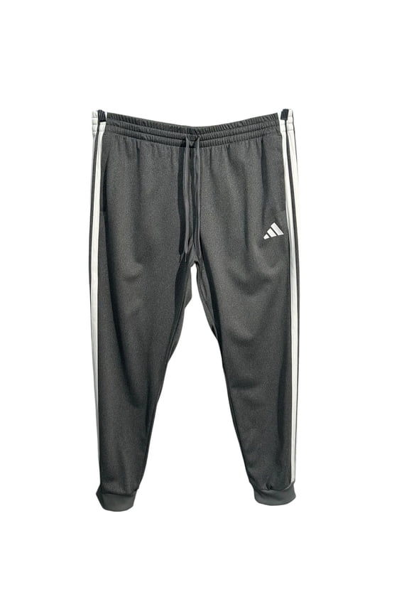 Mens Athletic Tricot Melange Track Pants Size 2XL (38x30") Gray-White