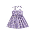 thumbnail image 2 of Txlixc, vestido de princesa para niñas pequeñas, vestido de tirantes sin mangas con estampado de margaritas, vestido informal de verano con tirantes finos y tutú de malla Txlixc  Moda, 2 of 8