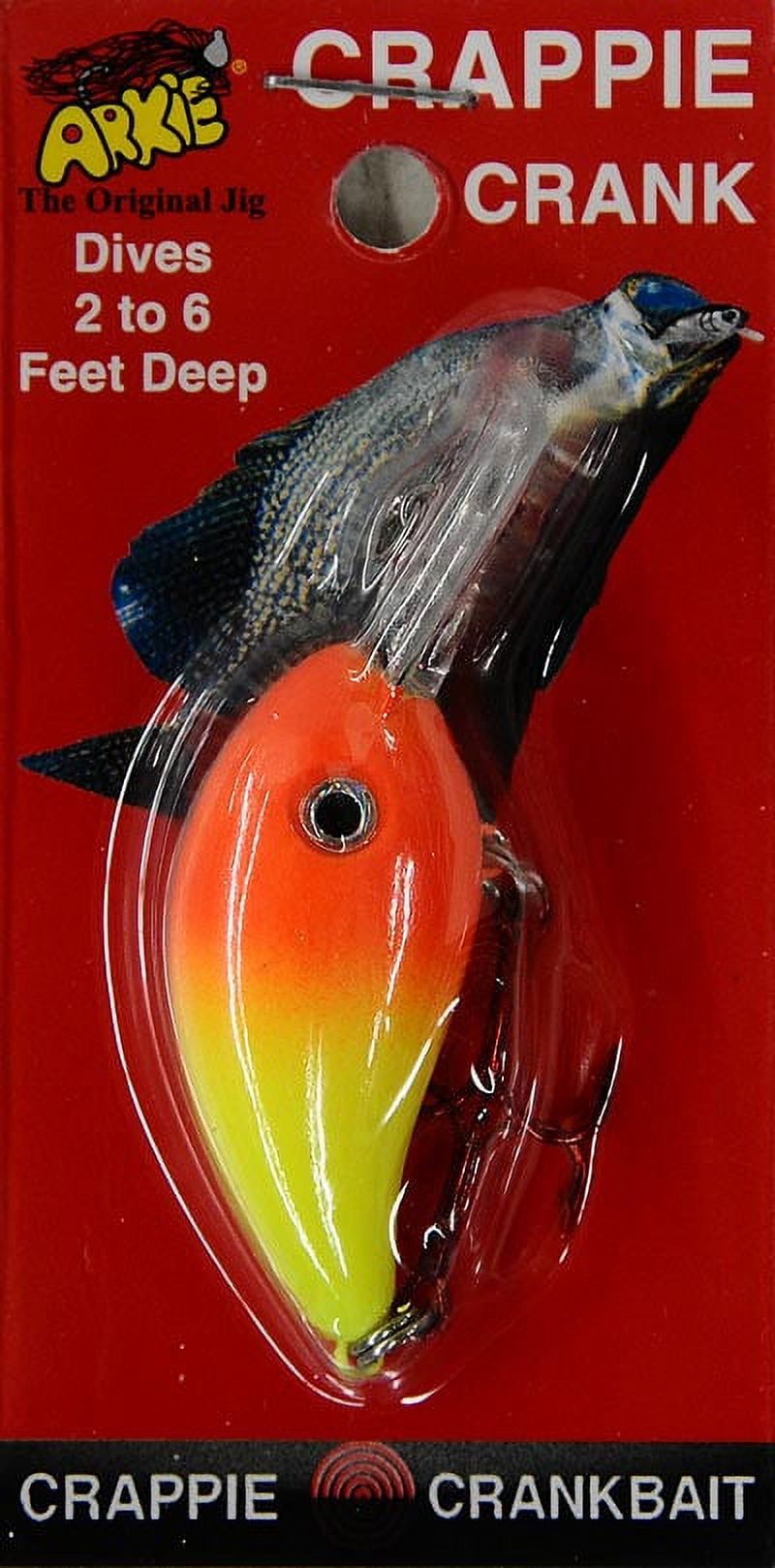 Arkie 220 Series Crappie CrankBait, Orange & Chartreuse, CD-22