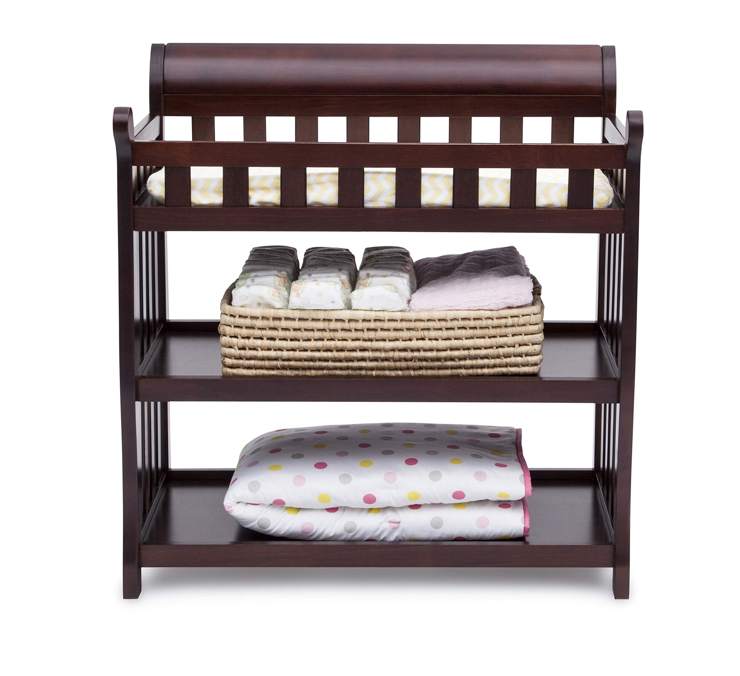 Delta Children Eclipse Changing Table with Pad, Dark Chocolate
