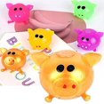 thumbnail image 3 of 2 piezas Splat Pigs antiestrés cerdo Splat Ball alivio del estrés cerdo bola de agua ventilación pegajoso cerdo suave cabeza de cerdo juguetes divertido Fidget juguete sensorial para niños adulto, 3 of 5