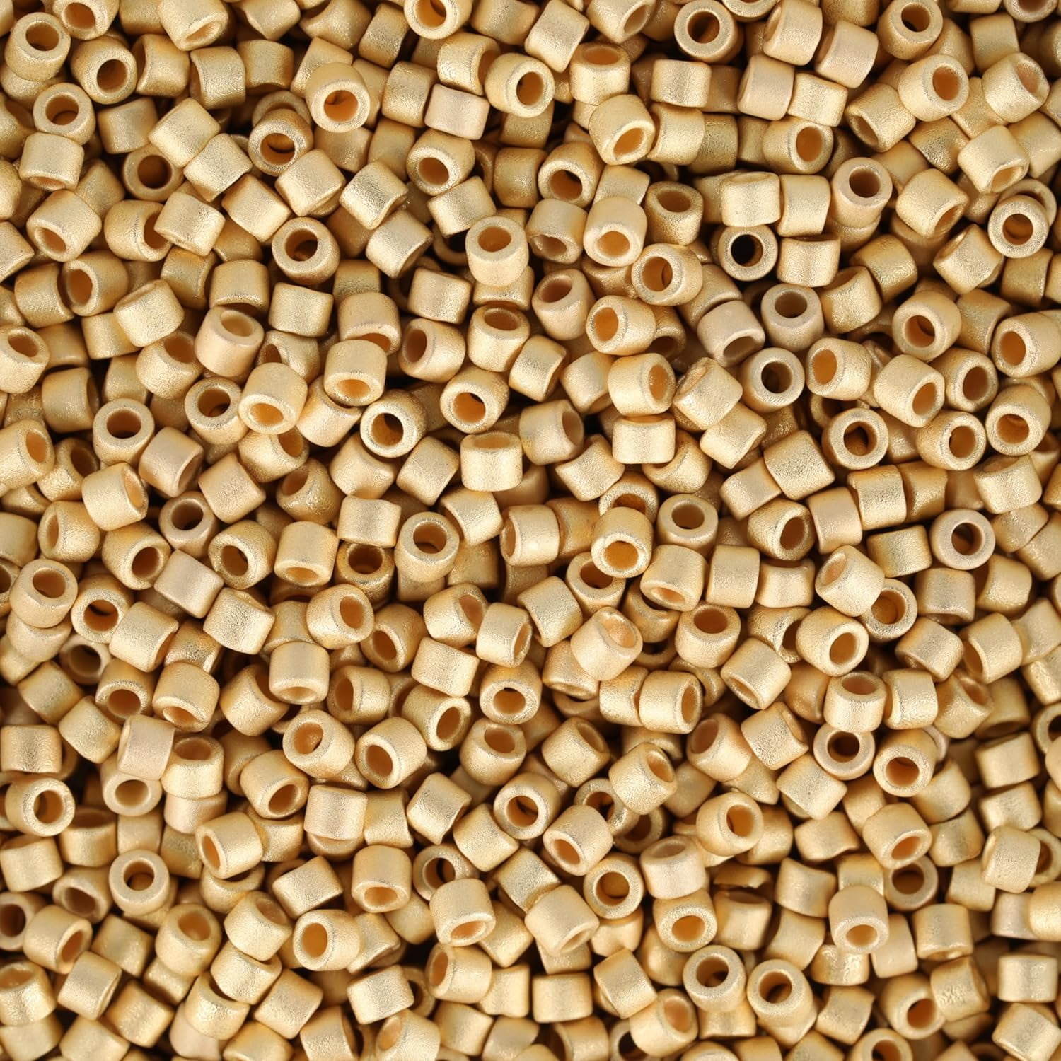 Miyuki Delica Seed Beads – Size 11/0 (1.6mm), DB0331, Matte 24k Gold-Plated, 7.2g, Approx. 1440 Beads