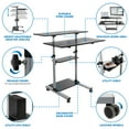 thumbnail image 6 of Mount-It! Mobile Standing Desk with Height Adjustable Shelves, 6 of 14