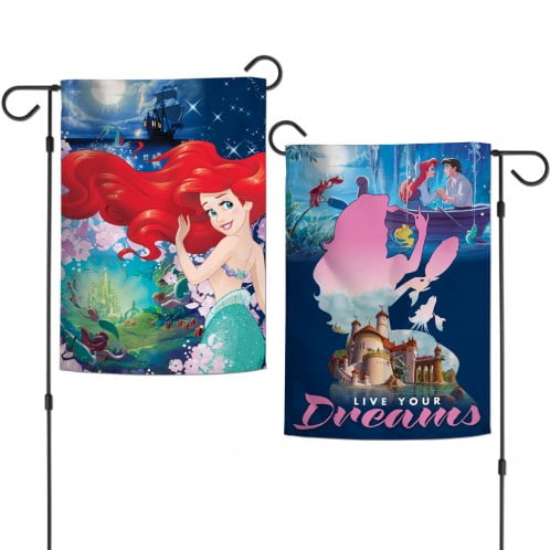 Ariel Live Your Dreams Garden Flag Licensed Disney Princess Two Sided ...