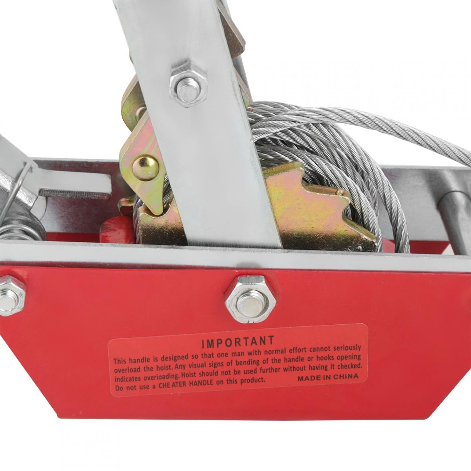 Hand Winch 2 Ton Heavy Duty Double Hook Lifting Tool Mini Tightener Hand Power Puller Gear Winch Puller Hand Winch 2 Ton Heavy Duty Double Hook Lifting Tool Mini Tightener Hand Power Puller Gear Winch Puller