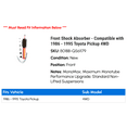 thumbnail image 2 of Front Shock Absorber - Compatible with 1986 - 1995 Toyota Pickup 4WD 1987 1988 1989 1990 1991 1992 1993 1994, 2 of 2