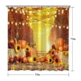 thumbnail image 5 of Fall Maple Leaves Pumpkins Sunflower Shower Curtain,Washable Bathtub Curtains with Hooks Friendly Polyester Fabric Bathroom Curtains for Halloween Thansgiving Christmas Hotel Dorm, 5 of 5