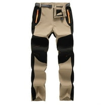 Generic Men's Snow Ski Pants Waterproof Insulated Winter Outdoor Mountain Climbing Snowboard Hiking Fleece Pants with Belt