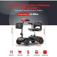 thumbnail image 5 of 4 Wheel Mobility Scooter ,Outdoor Mobility Scooters for Senior, Motorized Electric Medical Carts for Adults, With Anti-Tip Wheels,Max Forwarding Speed8km/h, 265 lbs,Sliding Swivel Seat, 5 of 13
