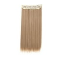 thumbnail image 1 of yeacher 23.6-Inch Seamless Straight Hair Extensions with 5 Clips, Natural Look, Tangle-Free, High-Temperature Fiber, Easy to Wear and Maintain, Multiple Colors Available, 1 of 6