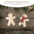 thumbnail image 4 of Mobestech 10pcs Unfinished Wooden Gingerbread Man Cutouts Craft Wood Slices for DIY Ornaments 3.94 X 4.72 Inches, 4 of 7