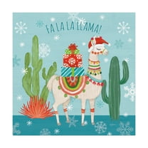 Trademark Fine Art 'Lovely Llamas Christmas II' Canvas Art by Mary Urban