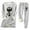 Gray-S4, variant on successthop Halloween Pajamas for Women Fleece Thick Long Sleeve Crew Neck with Pant 2 Pieces with Pockets Loungewear
