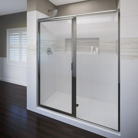 Basco Deluxe 47 X 68 63 Pivot Framed Shower Door This On Opens A Dialog That Displays Additional Images For Product With The Option To Zoom In Or Out