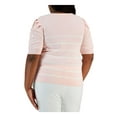thumbnail image 2 of Anne Klein Womens Plus Striped Puff Sleeves Pullover Top, 2 of 2