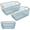 BLUE, variant on 2 Pack 12" Wide Metal Mesh Baskets with Bamboo Handles for Pantry Organization | Wire Storage Bins for Kitchen, Cabinet, Fruit & Snacks | Decorative Farmhouse Style Organizer