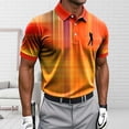 thumbnail image 4 of Zysthvn Golf Sun Shirts for Men Summer Casual Polo T Shirts for Men Turn Down Collar Printed Short Sleeve Shirts, 4 of 5