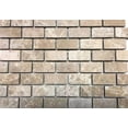 thumbnail image 4 of CIRCLE- Emperador Light 1X2 Tumbled Marble Mosaic Tile Wall Backsplash Floor Kitchen, 4 of 5
