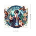 thumbnail image 2 of Kit de pintura por números sobre lienzo, arte al óleo artesanal, decoración de imagen de Harry Potter, 40x40cm, 2 of 9