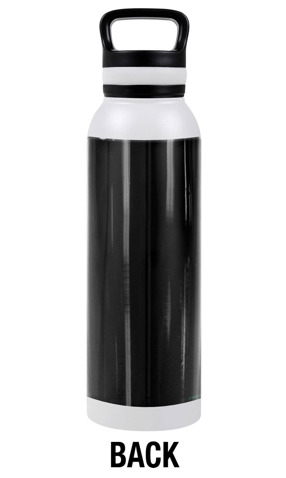 bCreative - David Olenick Official A Delightful Holiday 24 oz Insulated Canteen Water Bottle, Leak Resistant, Vacuum Insulated Stainless Steel with Loop Cap