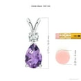 thumbnail image 6 of ANGARA Natural 1.6 ct Amethyst Teardrop Pendant with Diamond in 14K White Gold for Women (Size-10x7mm) | February Birthstone, Birthday, Anniversary, Jewelry Gift for Women | Natural Amethyst Necklace, 6 of 11