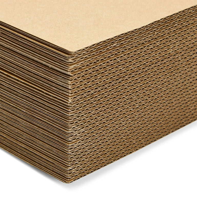 50 Pack Corrugated Cardboard Sheets for Mailers, Flat Packaging Inserts for  Shipping, Mailing, Crafts, 2mm Thick (11 x 14 In)