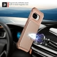 thumbnail image 6 of for Google Pixel 9A Case with Credit Card Holder, Magnetic Back Flip Case PU Leather Wallet Cover for Women Men, All-Round Shockproof Rugged Protective Phone Case for Google Pixel 9A, Rosegold, 6 of 7