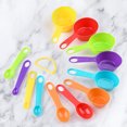 thumbnail image 4 of Juego de cucharas medidoras Rainbow, de plástico sin BPA, con escalas grabadas, apilables y aptas para lavavajillas. Un utensilio de cocina esencial para harina, azúcar y líquidos., 4 of 7