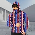 thumbnail image 7 of Independence Day Sun Protection Hoodie for Mens，Summer American Flag Printed UV Spf Tee Shirts Sun-Protective Clothing Quick Dry Athletic Stretch Patriotic Tops Workout Running Golf Clothes, 7 of 7