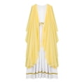 thumbnail image 4 of YEAHDOR Kids Girls V Neck Sleeveless Toga Dress Halloween Carnival Roman Grecian Costume Princess Tulle Dress Yellow 8, 4 of 5