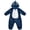 Big Eyed Shark, variant on MICHLEY Unisex Infant Toddler Animal Flannel Hooded Romper Jumpsuit, Fall Winter Warm Soft One-Piece Onesie, Machine Washable, 0-3T
