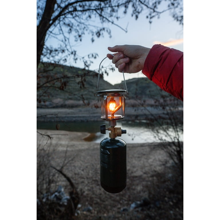 Stansport Compact Single Mantle Propane Lantern Black Silver