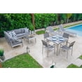 thumbnail image 2 of Belvedere Combination Furniture for Outdoor – Patio Furniture Set with Sectional Set, Four-seat Dining Set, and Chaise Lounge Set (12-Piece), 2 of 8
