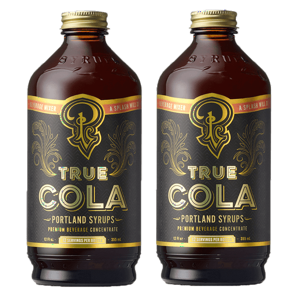 True Cola Syrup - Premium Beverage Concentrate for Authentic Cocktails, Soda, Ice Cream, Coffee Drinks, and More - 12 oz bottle (Pack of 2)