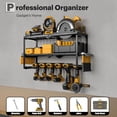 thumbnail image 2 of Power Tool Organizer Min Fast Assembly Slots Layer Heavy Duty Metal & Max lb load Cordless Power Dill Holder in Garage/Workshop/Pegboard/Shed, 2 of 9