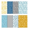 thumbnail image 2 of Soimoi 8 Pc Fat Quarter Bundle,Floral DitsyPrint 18"x 22"DIY Patchwork-100% CottonPre-Cut Quilting Fabric Blue, Grey, Dark Yellow, 2 of 6