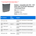 thumbnail image 2 of Radiator - Compatible with 1995 - 1997 Ford F-350 7.3L V8 VIN F Mechanical Turbocharged Diesel 1996, 2 of 2