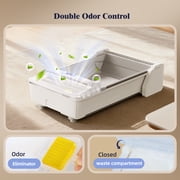 Robotail Extra Large Open-Top Self-Cleaning Cat Litter Box, Smart Tray for Multi-Cat, App Control & Health Monitor