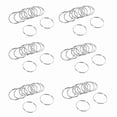 thumbnail image 1 of 60X de 50mm de Calidad Juego de Anillos Divididos Bucle de Llave de Niquel Grande Resistente Sprung, 1 of 4