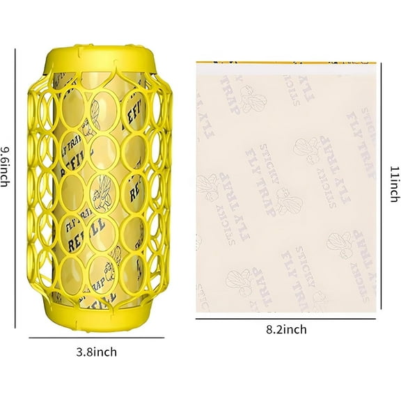 ZenLIVE 2-Pack Dual-Action Wasp Traps with Replaceable Sticky Boards – Outdoor Bee Trap for Garden & Yard