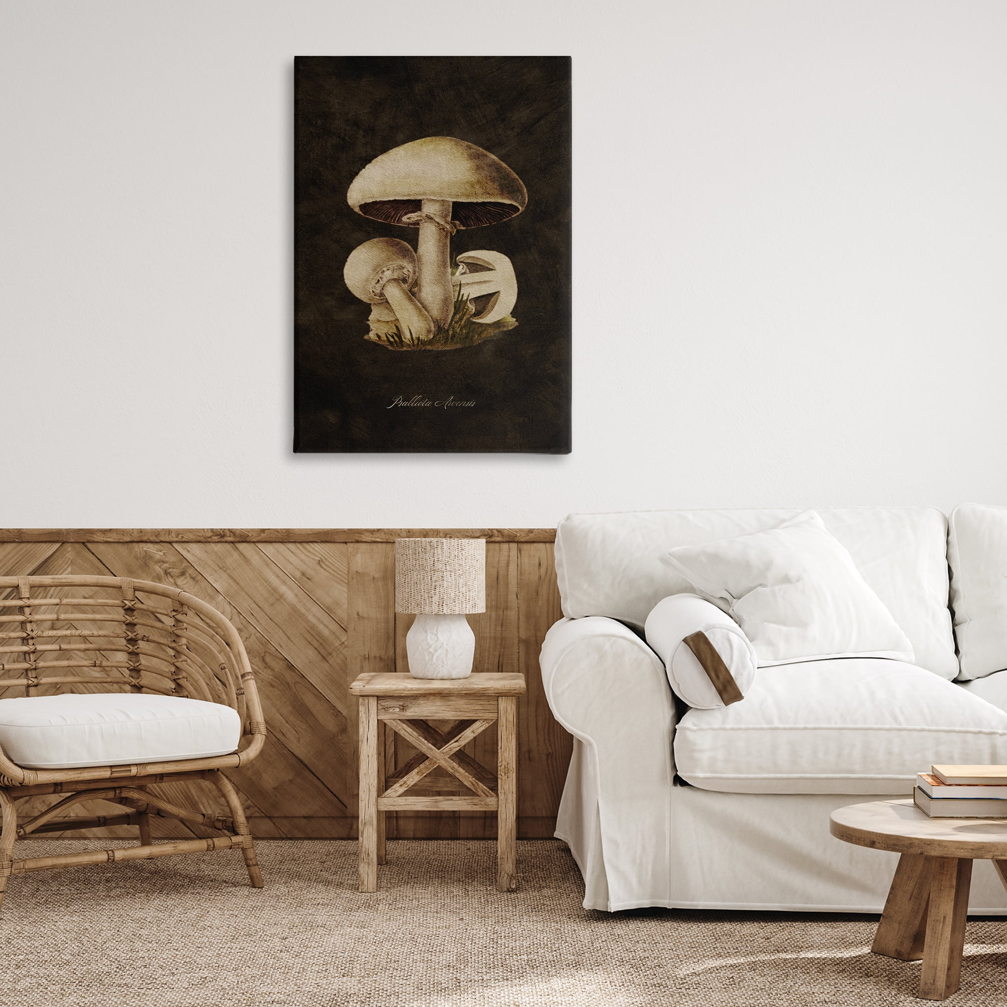 Stupell Industries Portobello Mushroom Study Plants & Flowers Painting Wrapped Canvas Art Print Wall Art, 24 x 36