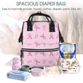 thumbnail image 5 of Balery Breast Cancer Awareness 1 Mummy Backpack - Waterproof Twill Canvas, Large Capacity Diaper Bag with Multiple Pockets and Adjustable Straps, 5 of 6