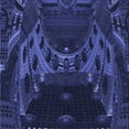 thumbnail image 1 of Ahgly Company Machine Washable Indoor Square Transitional Night Blue Area Rugs, 6' Square, 1 of 7
