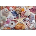 thumbnail image 4 of SKYSONIC 72x48in Summer Seashell Pearls Area Rug, Non-Slip Floor Carpet for Indoor Living Dining Room and Bedroom Area, 4 of 7