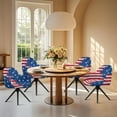 thumbnail image 4 of Xixirimido American Flag and Paws Pattern Swivel Armchair Accent Dining Chair Cover, Stretch Mid-Back Office Desk Chair Slipcover Leisure Arm Chair Protector Soft Covers for Home, 4 of 7
