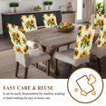 thumbnail image 4 of Retro Sunflower Chair Covers Set of 4 Farmhouse Flowers Chair Back Covers Stretch Removable Washable Slipcovers Protector for Dining Room Kitchen Party Decor, 4 of 5