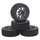 thumbnail image 2 of Paquete de 4 ruedas y neumáticos hexagonales de 12 mm para coches RC, repuestos para el accesorio de bricolaje Wltoys 144001 Negro, 2 of 5