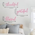 thumbnail image 3 of ESTART 3PCS Thankful Grateful Blessed Metal Wall Decor Pink Letters Wall Art for Bathroom Bedroom Home Decor, 3 of 10