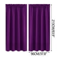 thumbnail image 2 of Luckky Purple Blackout Curtains for Bedroom,Thermal Insulated Solid Curtains for Living Room,Full Light Blocking Sound Dampening Window Drapes,with Black Liner, 38Wx84L,1 Panels, 2 of 7
